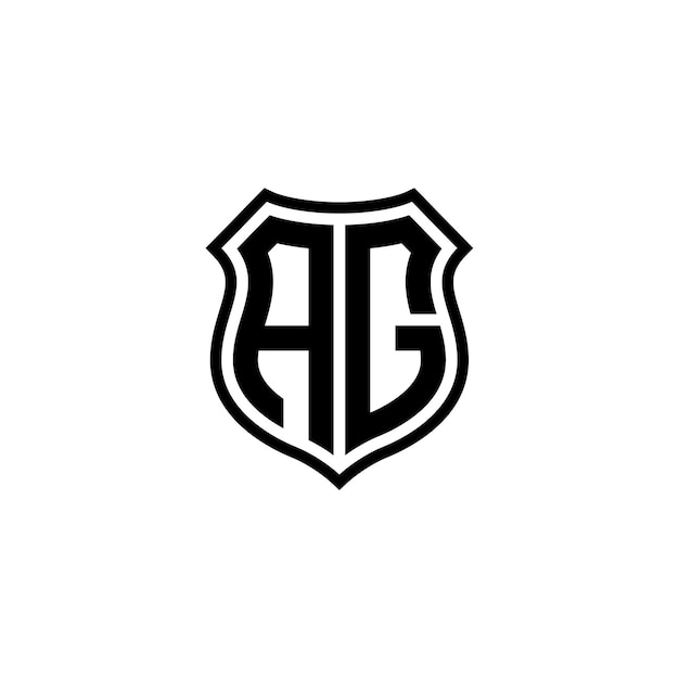 Ag Monogram Logo Design List Tekst Nazwa Symbol Monochromatyczne Logotyp Alfabet Znak Proste Logo