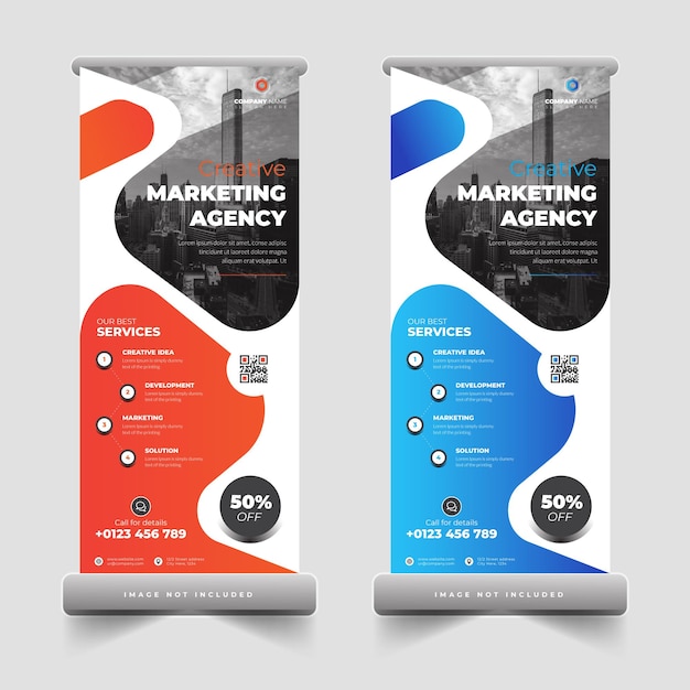 Agencja Biznesowa Roll Up Banner Lub Pull Up Banner Design Template