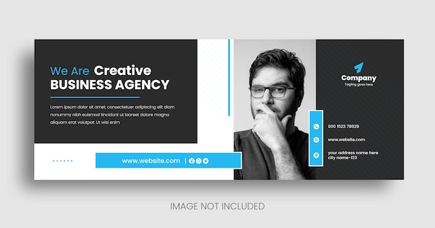 Agencja Marketingu Cyfrowego I Korporacyjna Okładka Na Facebooku I Szablon Banera Internetowego