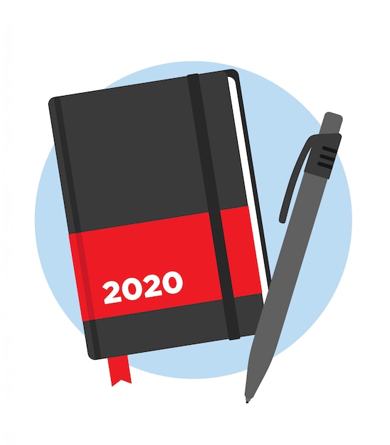 Agenda 2020 Roku Z Piórem. Lista Rzeczy Do Zrobienia. Rozkład Jazdy.