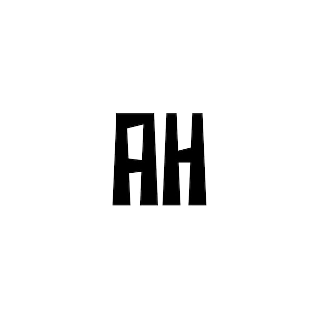 AH Monogram Logo Design list tekst nazwa symbol monochromatyczne logotyp alfabet znak proste logo