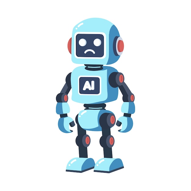 Ai robot postać w płaskim