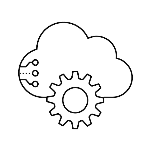 AIDriven Cloud Automation Solutions Vector ICon Design automatyzacja usług obliczeniowych innowacje technologiczne