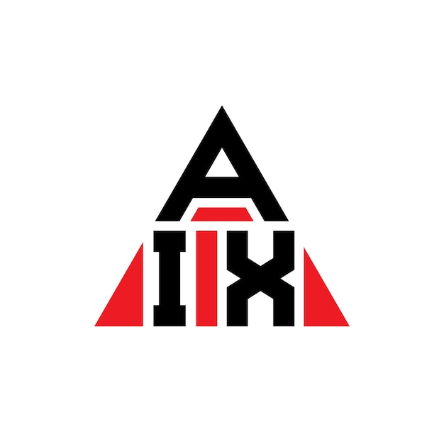 Aix Trójkątowy Projekt Logo Z Kształtem Trójkąta Aix Trzykątny Projekt Logo Monogram Aix Trójnokąt Wektorowy Szablon Logo Z Czerwonym Kolorem Aix Trzyczątkowe Logo Proste Eleganckie I Luksusowe Logo