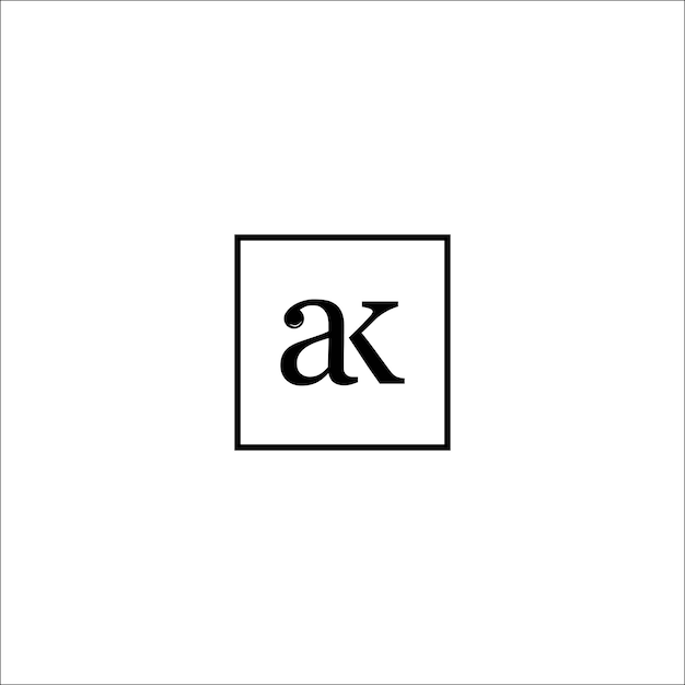 Ak Ka Ak Abstrakcyjne Litery Logo Monogram