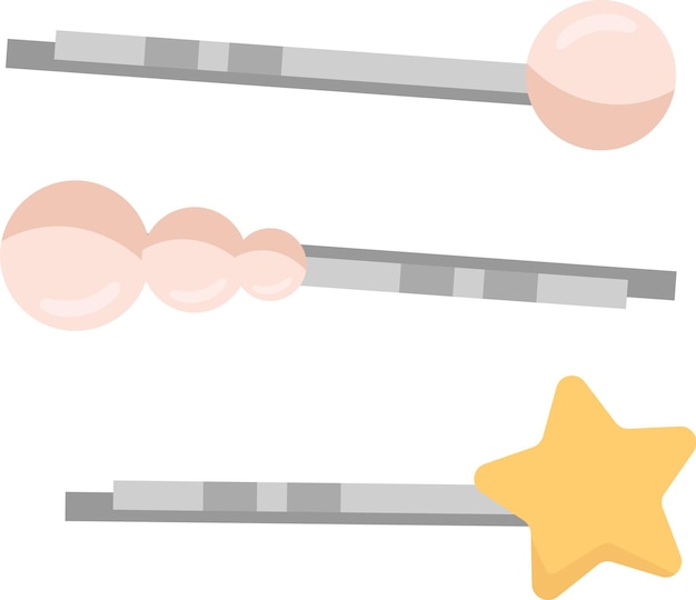Plik wektorowy akcesoria do spinek do włosów