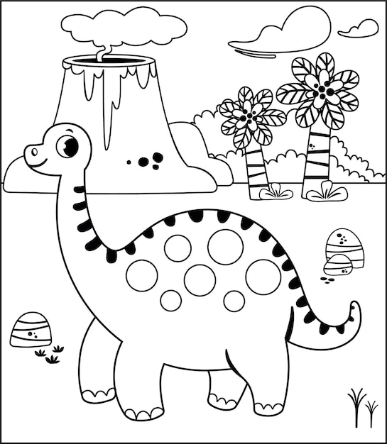 Aktywność Malarska Z Motywem Dinozaura Dla Dzieci Ilustracja Wektorowa