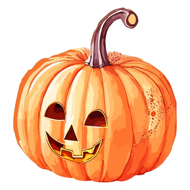 Plik wektorowy akwarel dyni halloween clipart design