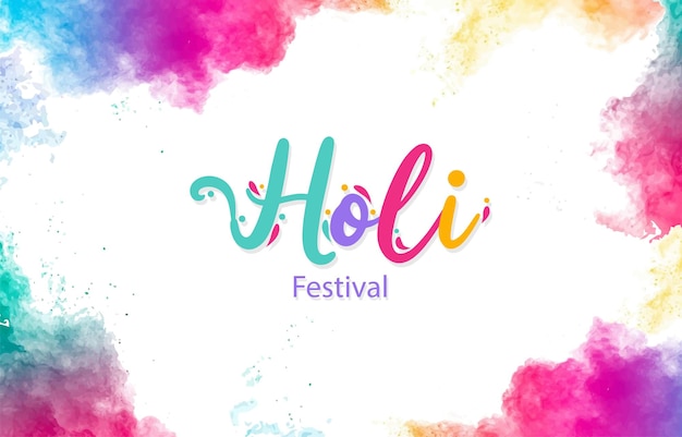 Plik wektorowy akwarel festiwalu holi