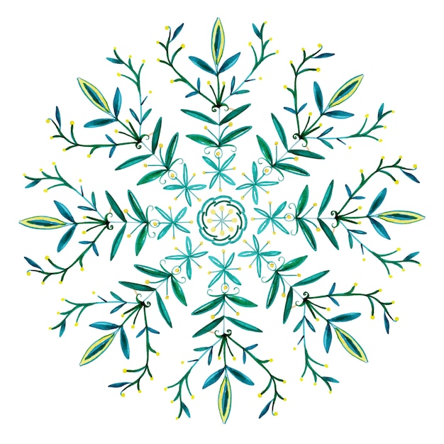 Akwarela Christmas Snowflake