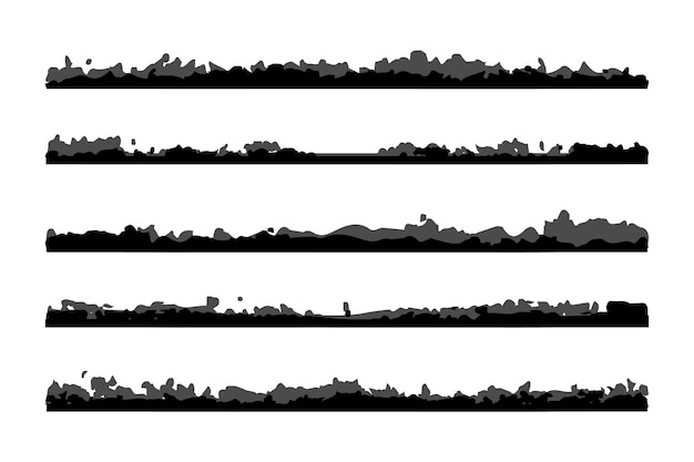 Akwarela Czarno-białe Góry Granicy Widok Z Kolekcji Ilustracji Przepływu Wody Na Lato