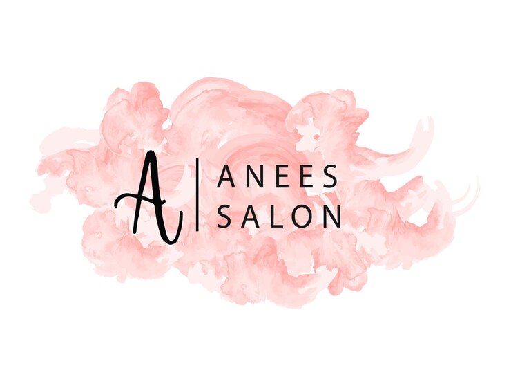 Akwarela Fotografia kobiece logo Salon fryzjerski wektor 07