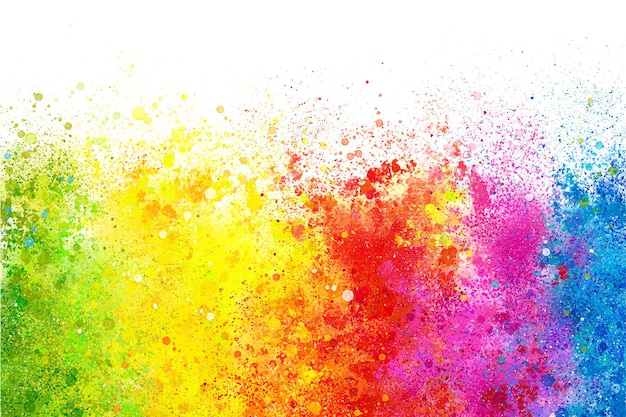 Akwarela Ilustracja Festiwalu Holi