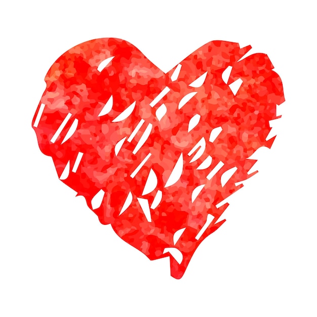 Plik wektorowy akwarela ilustracja serca