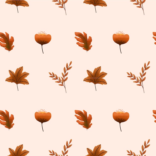 Plik wektorowy akwarela jesienne liście na podziękowania dając jesienny wzór bez szwu