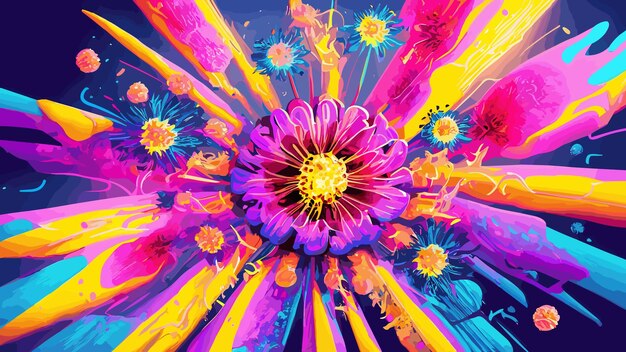 Plik wektorowy akwarela kolorowe kwiaty malowane tło