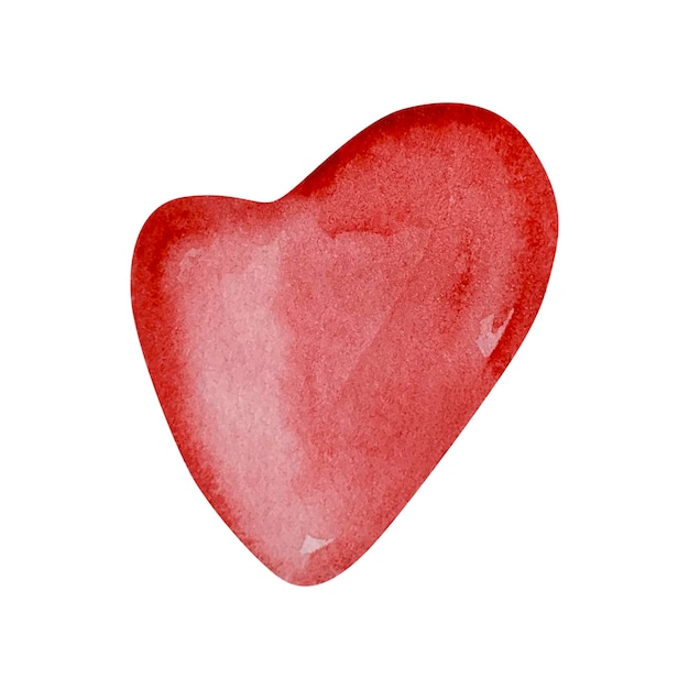 Plik wektorowy akwarela walentynki czerwone jasne serce