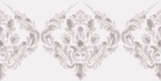 Akwarela Wzór Klasyczny Elegancki Ornament. Beżowe Delikatne Tekstury
