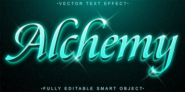 Alchemy Vector W pełni edytowalny efekt tekstu inteligentnego obiektu