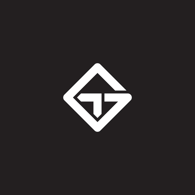 Plik wektorowy alfabet gt tg list logo projekt szablonu ilustracji wektorowych