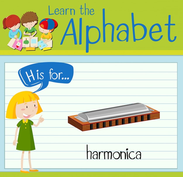 Alfabet kart h oznacza harmonijkę