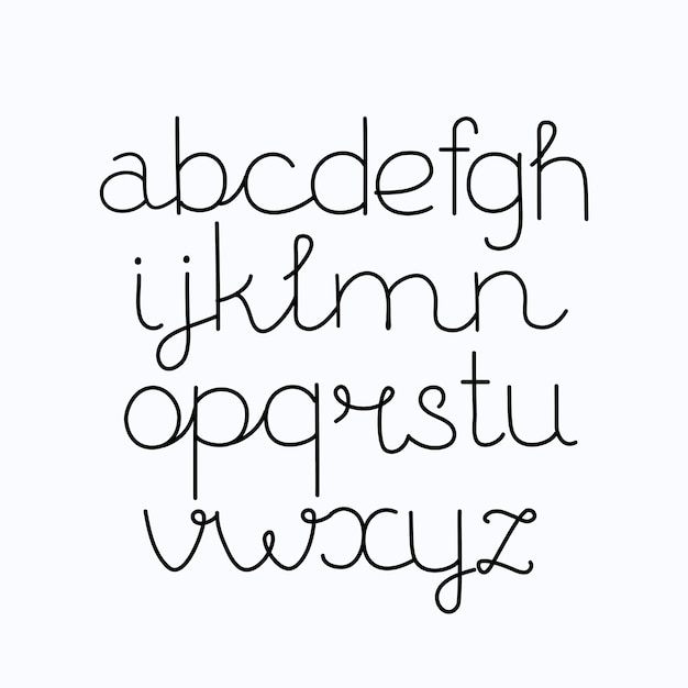 Alfabet, nadruk ręczny, litery, cyfry, symbole, kaligrafia, napis