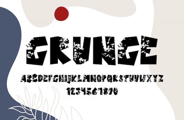 Alfabet Rysunek Ręka Grunge