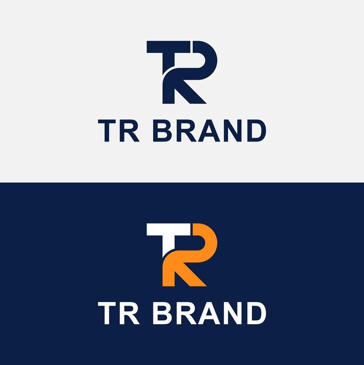 Alfabet TR RT TR list logo projekt szablonu ilustracji wektorowych