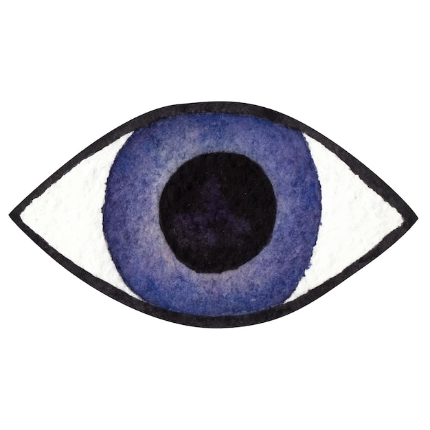 Allseeing Eye Element Akwarela Na Białym Tle