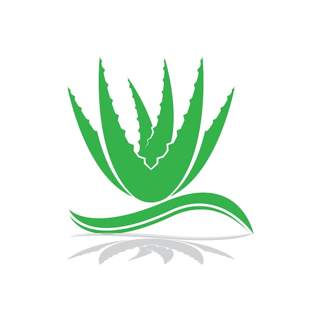 Aloe Vera Ikona Logo Projekt Symbol Piękna