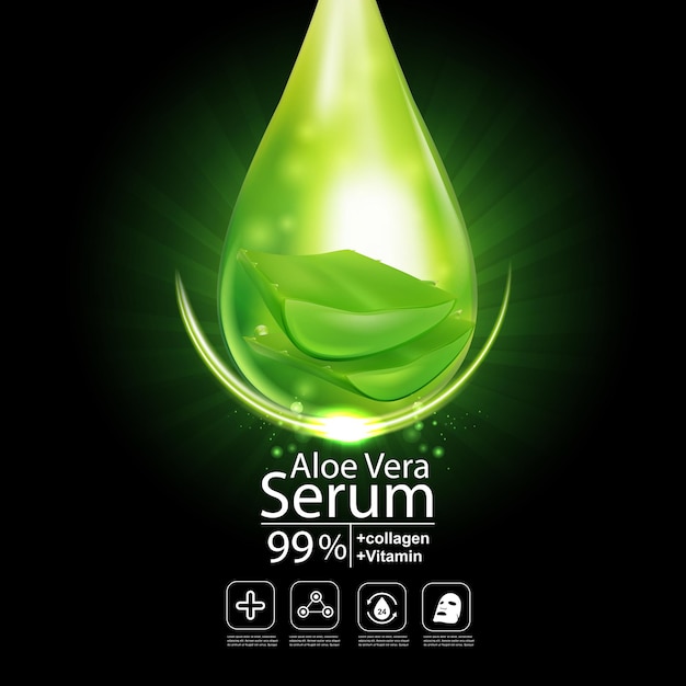 Aloe Vera Serum Do Tła Produktów Kosmetycznych Do Pielęgnacji Skóry