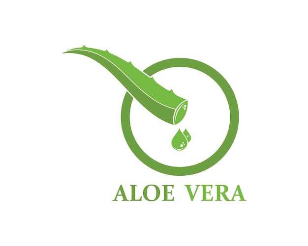 Aloevera logo ikona wektor ilustracja szablon projektu