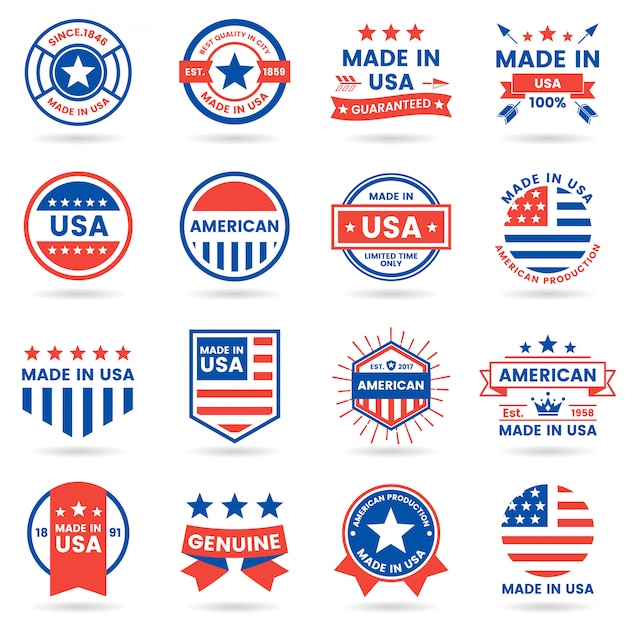 America Wektorowa etykietka dla sztandaru