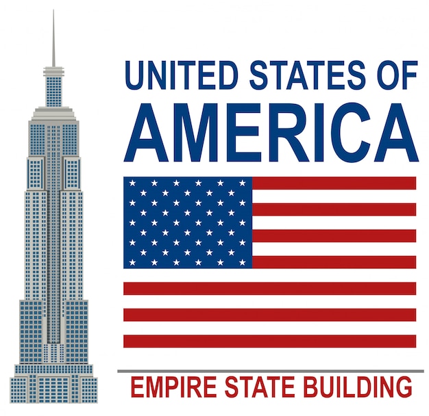 American Empire State Building Ilustracji