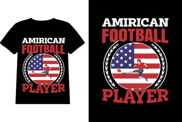 American Football T Shirt Design Vintage Typografia i grafika wektorowa projektowanie piłki nożnej Vintage back