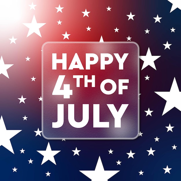 Plik wektorowy amerykański dzień niepodległości glassmorphism tło 4 lipca święto usa
