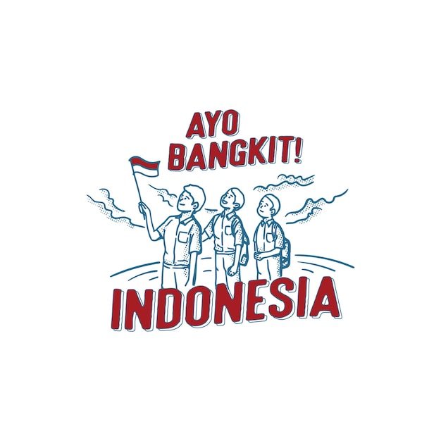 Anak Sd Indonezja Ilustracja