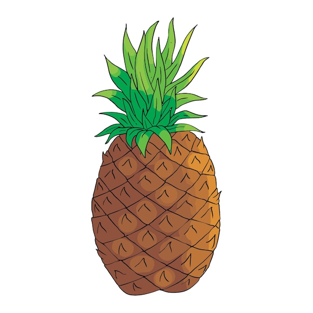Ananas na białym tle