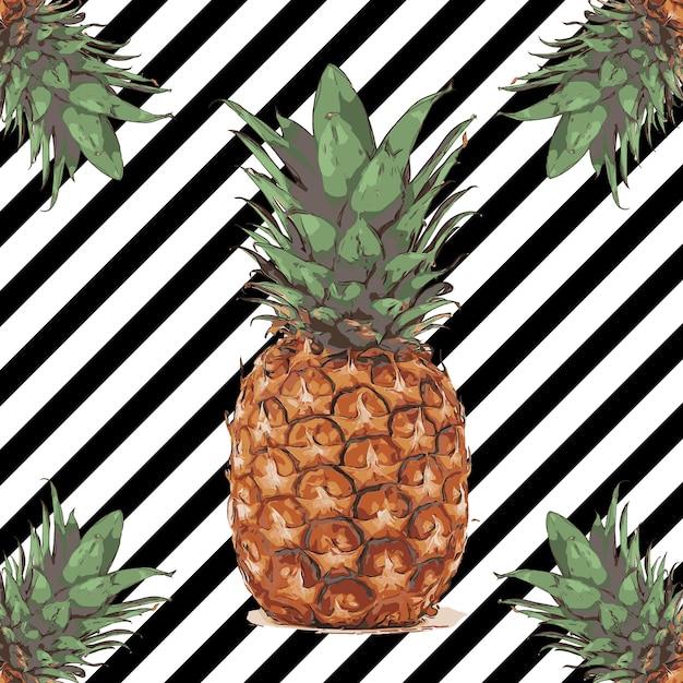 Plik wektorowy ananas na tle