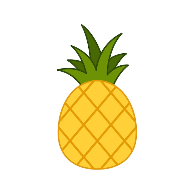 Ananas odizolowany na białym tle