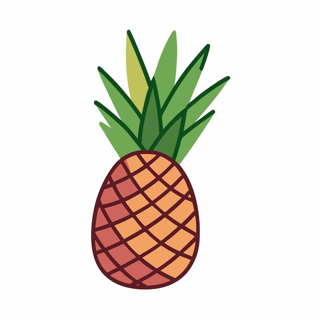 Ananas Prosta ikona z kreskówki