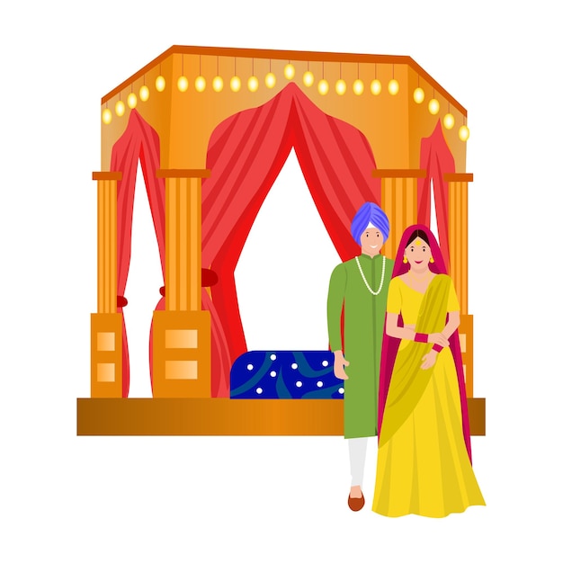 Anand Karaj Sikh Ceremonia ślubu Para W Mayra