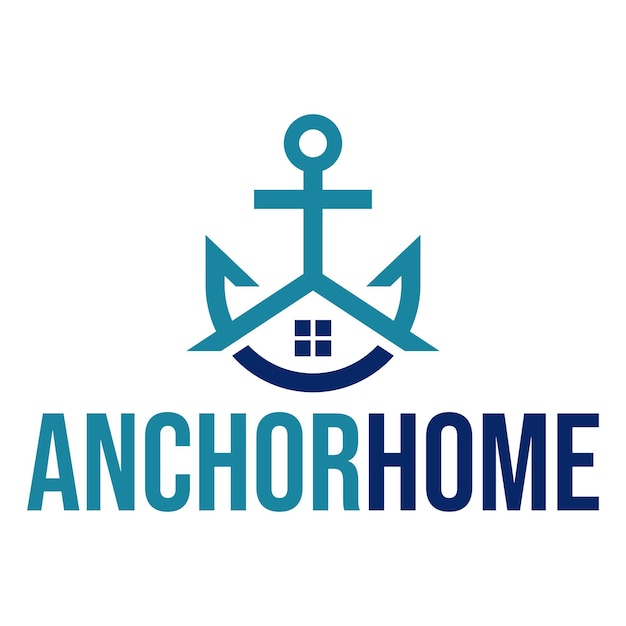 anchor home flat minimalistyczny projekt logo