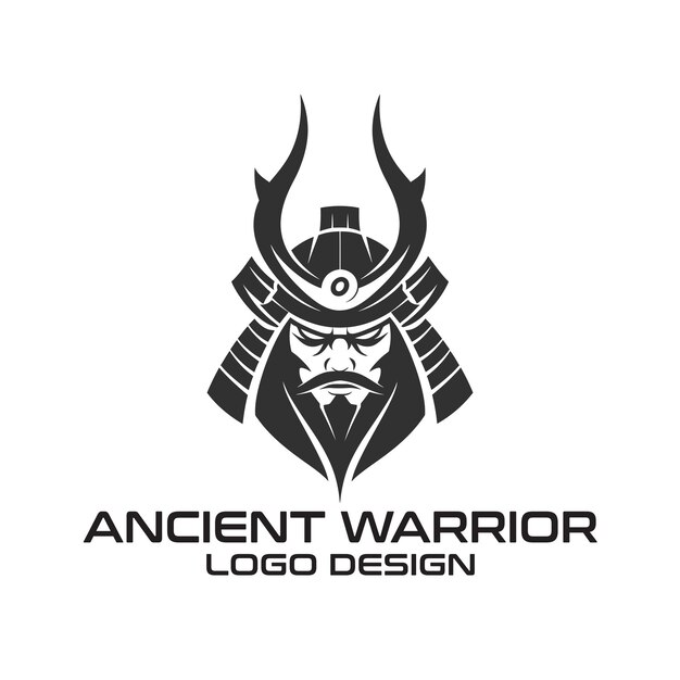 Plik wektorowy ancient warrior vector logo design (tworzenie logo starożytnego wojownika)
