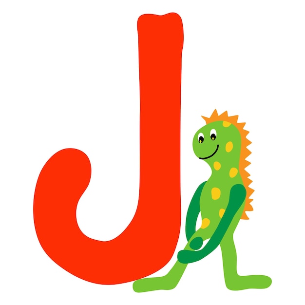 Plik wektorowy angielska litera alfabetycznie izolowany element w stylu dla dzieci ręcznie rysowane potwór z kreskówek