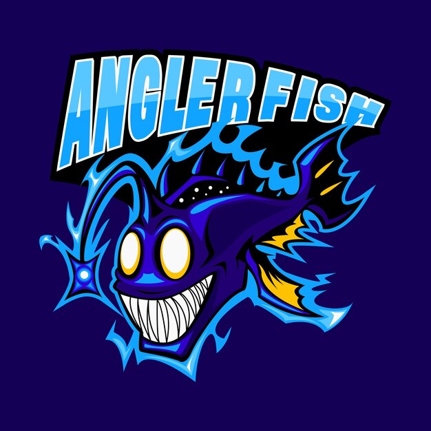 Plik wektorowy angler fish mascot logo ilustracja wektorowa