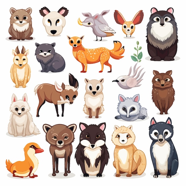 Plik wektorowy animal_sticker_pack