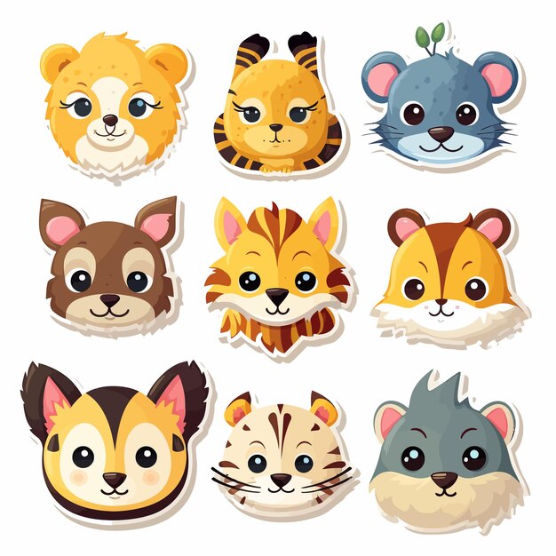 Plik wektorowy animal_sticker_pack