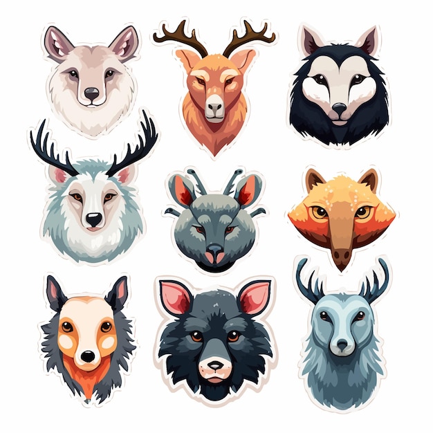 Plik wektorowy animal_sticker_pack