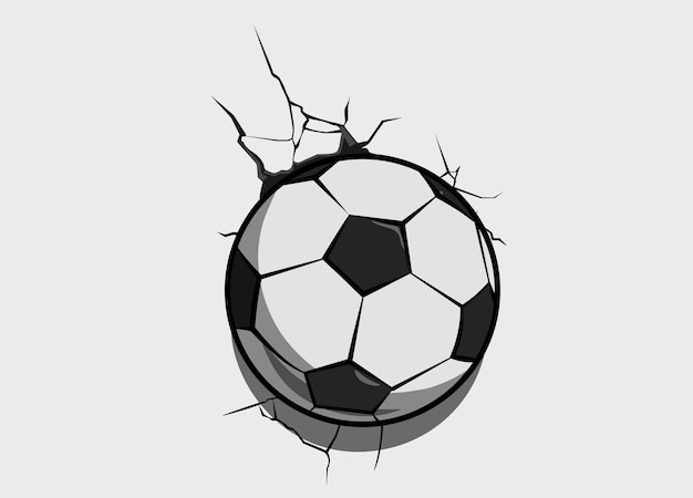 Animowana Ilustracja Piłki Nożnej Sport Symbol Wektor Piłka Nożna Sport